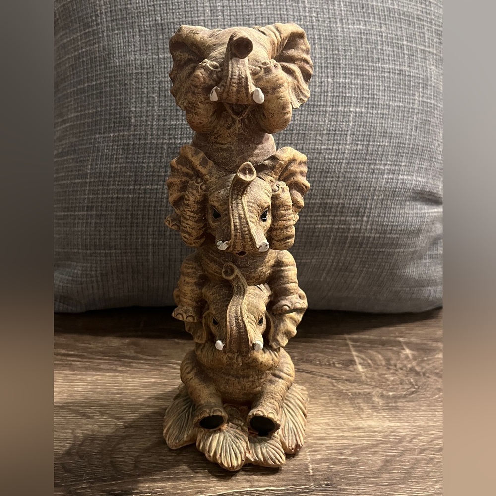 See No, Hear No, Speak No Evil Toscano Elephant Statue